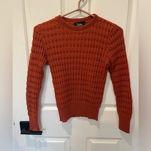 Orange Cable Knit Sweater